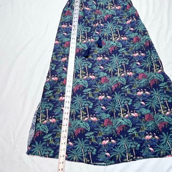 Vineyard Vines Textured Button Front Kaftan Sleeveless Dress Tropical Navy Small - Picture 14 of 14